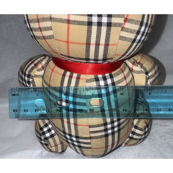 VINTAGE BURBERRY TEDDY BEAR PLUSH FRAGRANCE NOVA CHECK RARE FIND - Picture 7 of 7